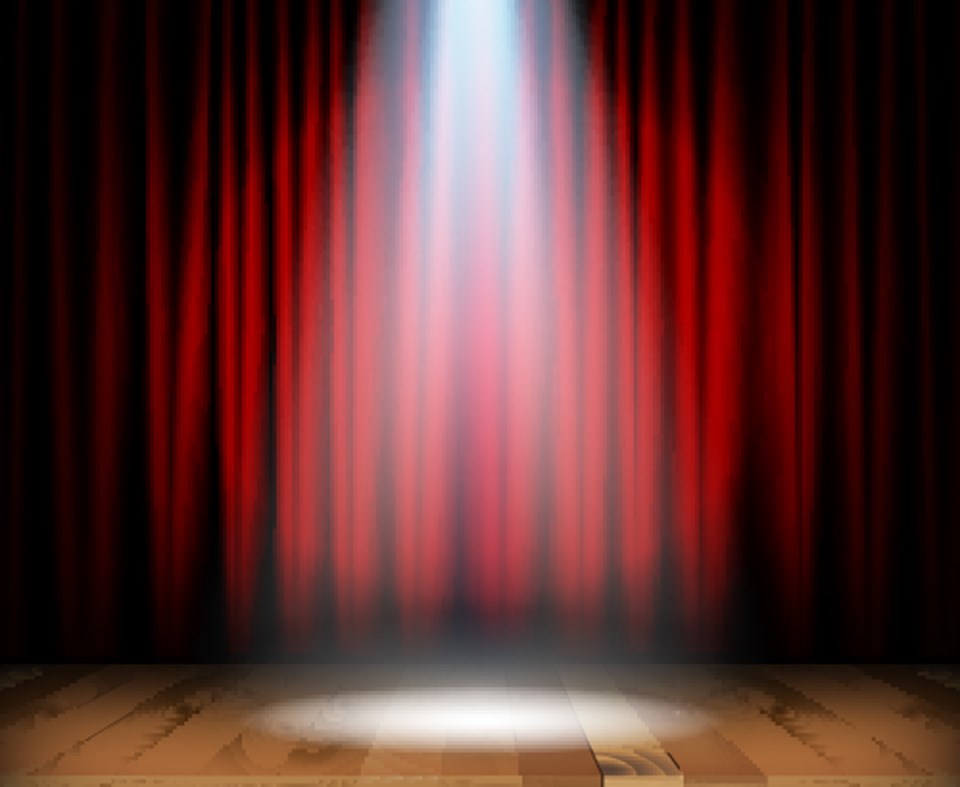 theatre, stage, curtain, stock photo