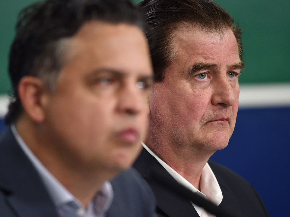 Jim Benning speaks to the media ahead of the 2018-19 Canucks season.