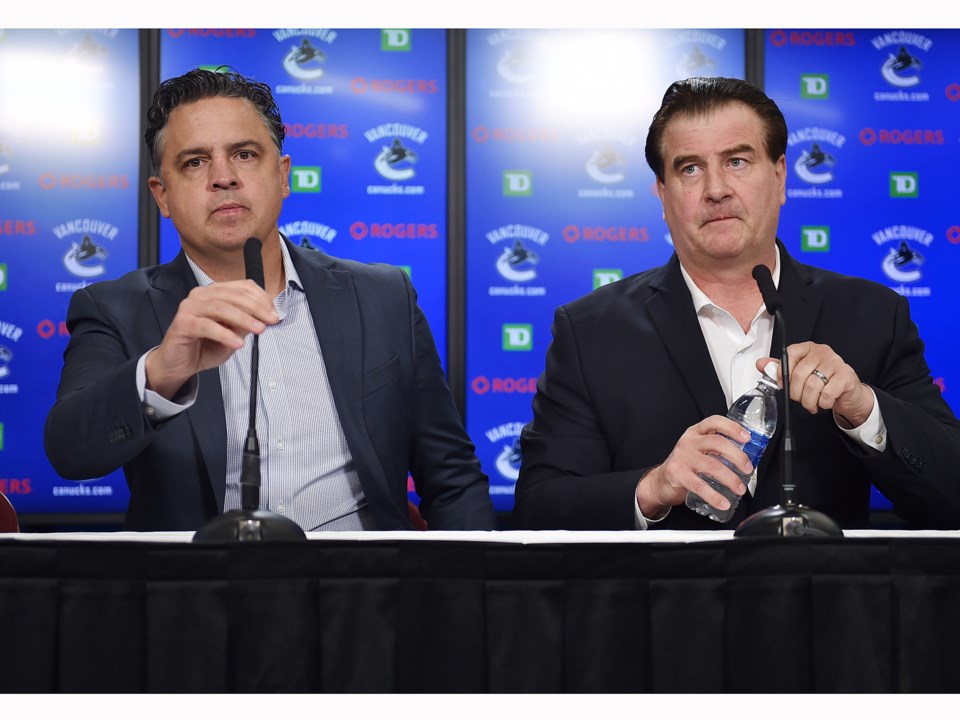 Travis Green and Jim Benning talk to the media heading into the 2018-19 Canucks season.