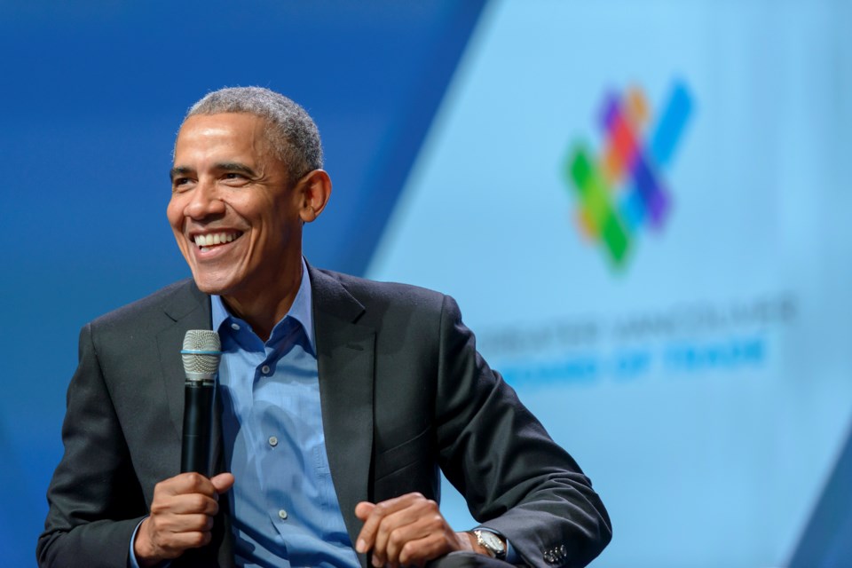 President Barack Obama was in Vancouver Tuesday for a special event with the Greater Vancouver Board of Trade. Photo Matt Borck