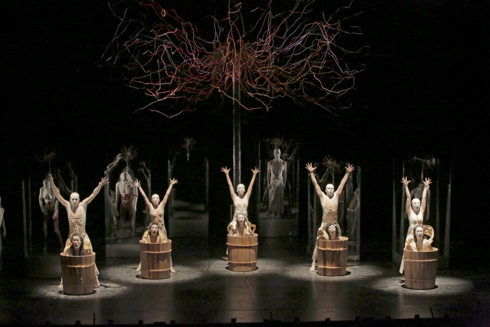 Japan-based butoh ensemble Dairakudakan performs at the Vancouver International Dance Festival.