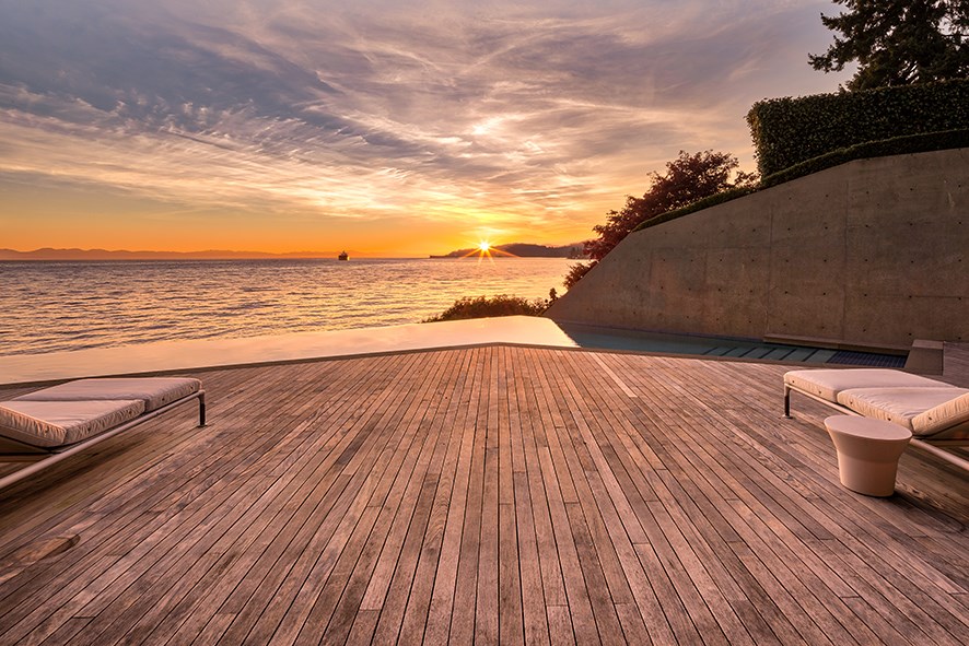 Park Lane pool sunset