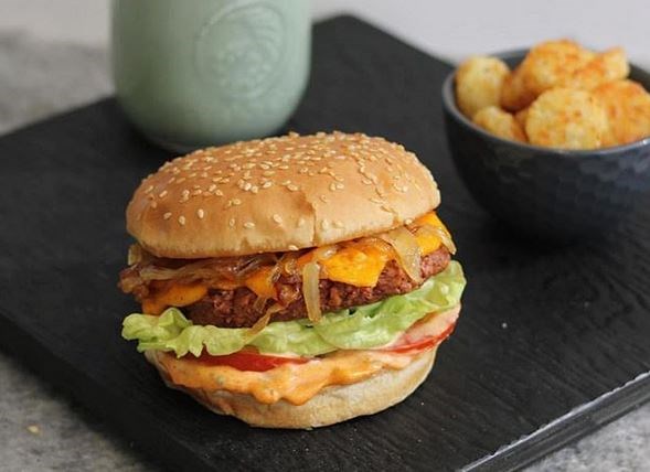 Vancouver-based TMRW Foods is behind the “altBurger,” a patty made from plant-based ingredients. For