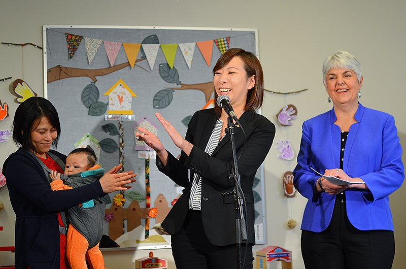 Kim Ung, Katrina Chen, Carole James, child care