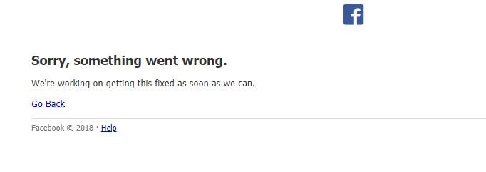 facebook error