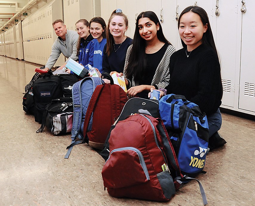 Argyle students with Backpacks