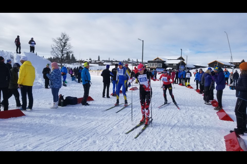 Nikki Kassel of Prince George races to gold in the women's 30km freestyle race Thursday at the Masters World Cup cross-country championships in Beitstolen, Norway. Kassel won her 45-49-year-old age category and clocked 1:29.15.7, the fastest overall women's time.