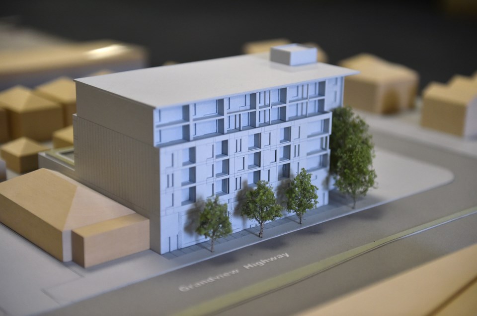 Model of building proposed for 2810 and 2830 Grandview Highway. Photo Dan Toulgoet
