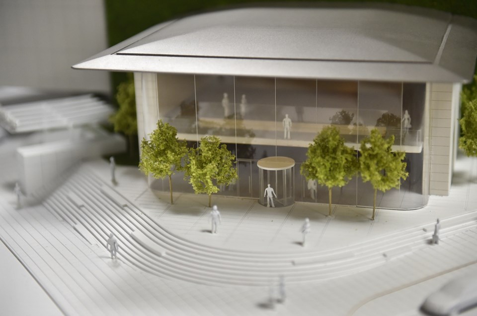 Model of pavilion planned for 701 Georgia Street. Photo Dan Toulgoet
