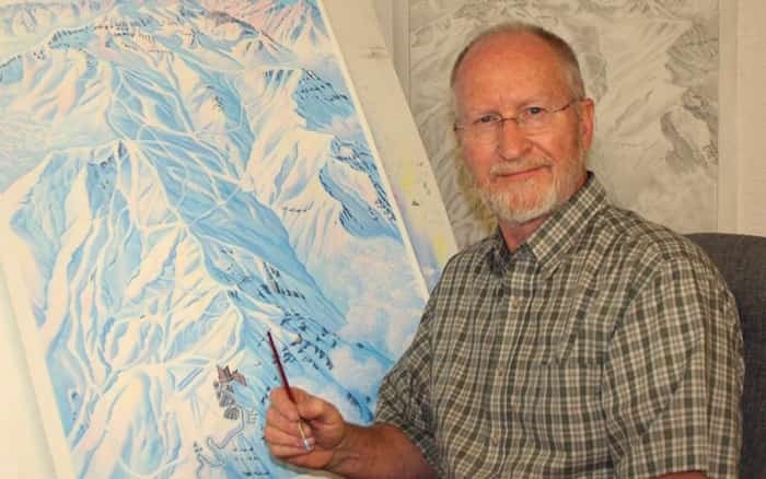 James Niehues has painted over 200 trail maps over his career. Photo: SUBMITTED