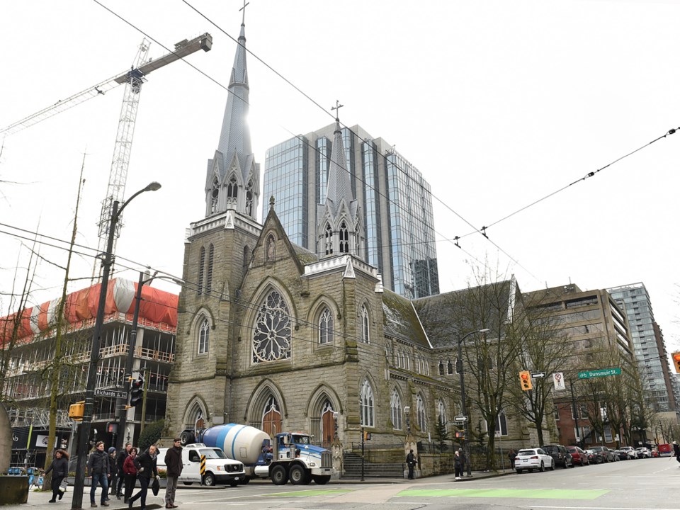 Holy Rosary Cathedral at 646 Richards St.