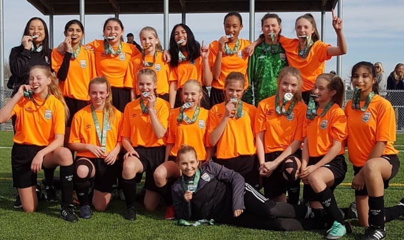 It was a second gold medal win in as many weeks for the U14 South Delta Stealth, this time as South Fraser District Cup Division Two champions.