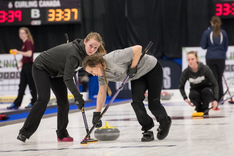 The Kayla MacMillan rink carried the Douglas College banner all the way to the Canadian Collegiate Athletic Association championships, bringing home the gold.
