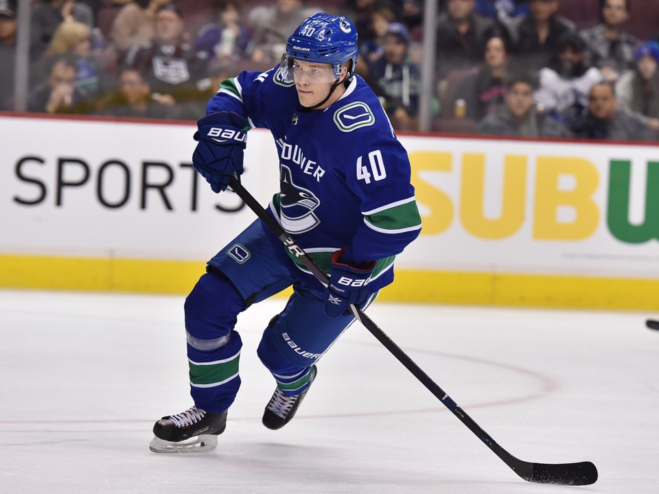 Elias Pettersson turns up ice for the Vancouver Canucks.