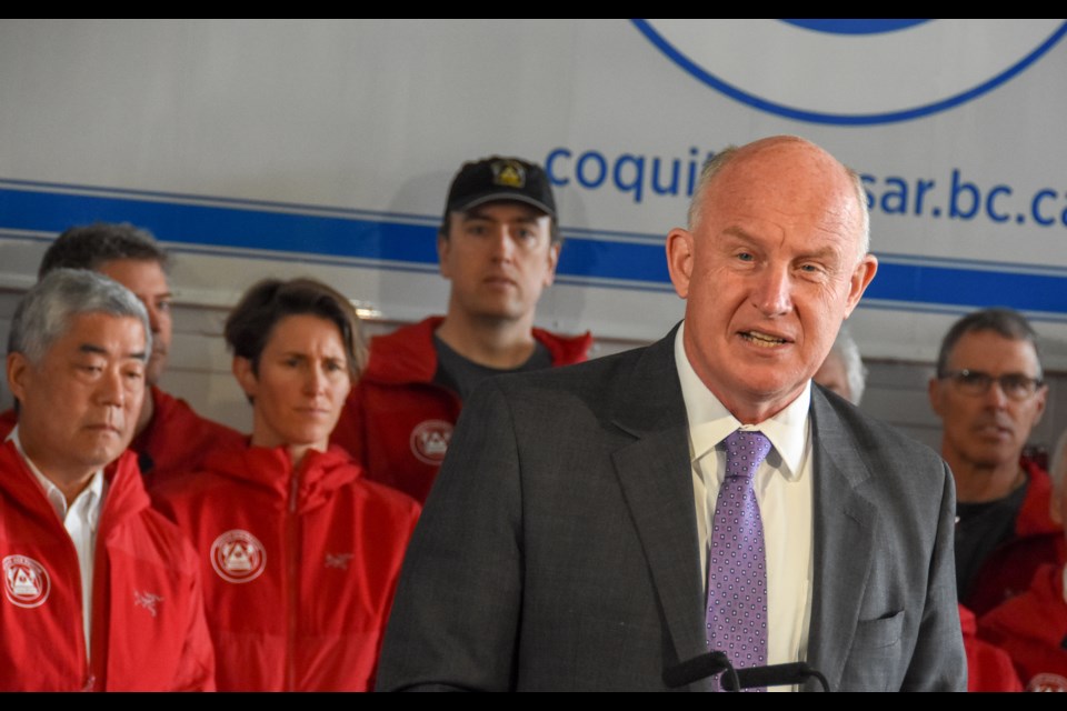 Public Safety Minister and Port Coquitlam MLA Mike Farnworth touted the money as the largest single injection of provincial funding in the history of ground search and rescue.