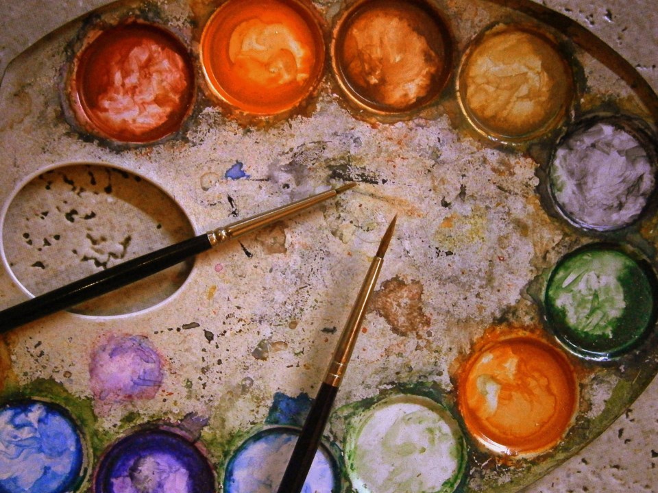 art palette, stock photo