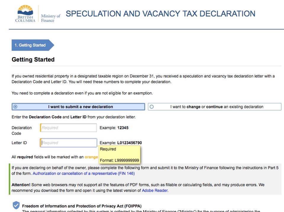 photo - speculation and vacancy tax declaration