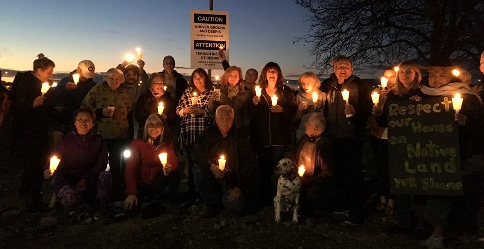 Burkeville residents held a candelight vigil on Friday night. Photo: Save Templeton Park/Facebook