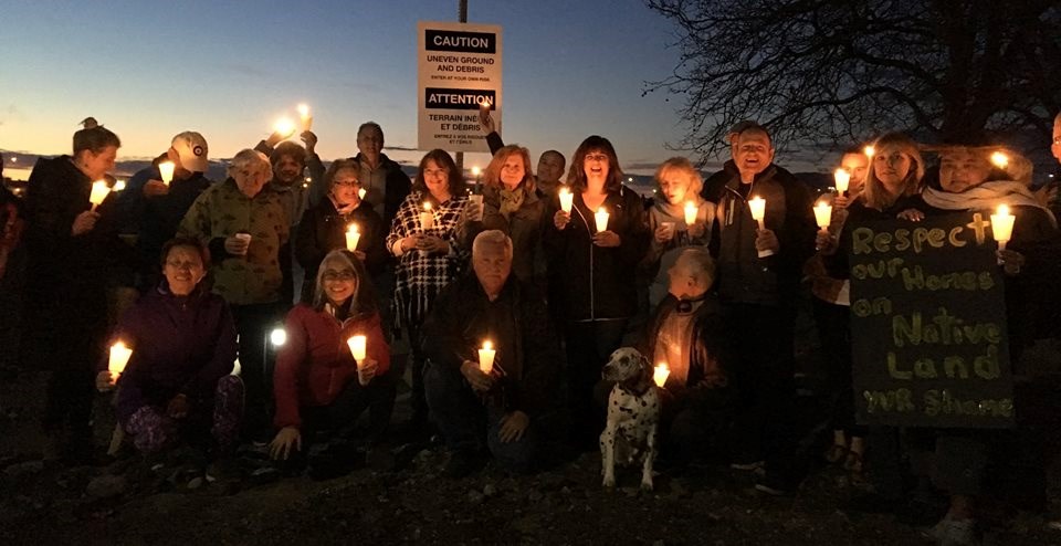 Burkeville residents held a candelight vigil on Friday night. Photo: Save Templeton Park/Facebook