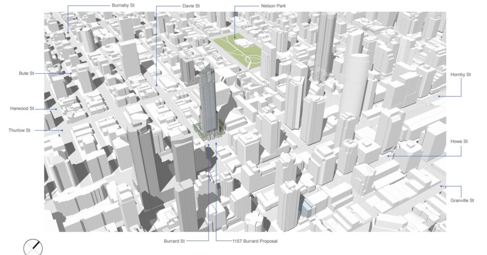 The context for the proposed development at 1157 Burrard St.