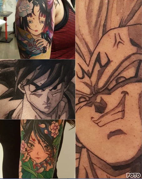 Carson Yip anime tattoos