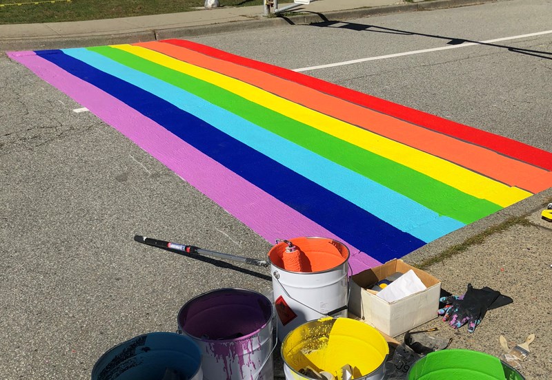 Rainbow crosswalks have been approved for Burnaby Central and Cariboo Hill Secondary schools.