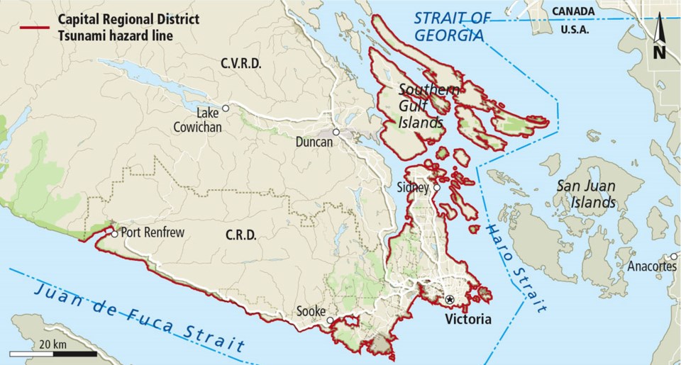 Tsunami risk map indonesia