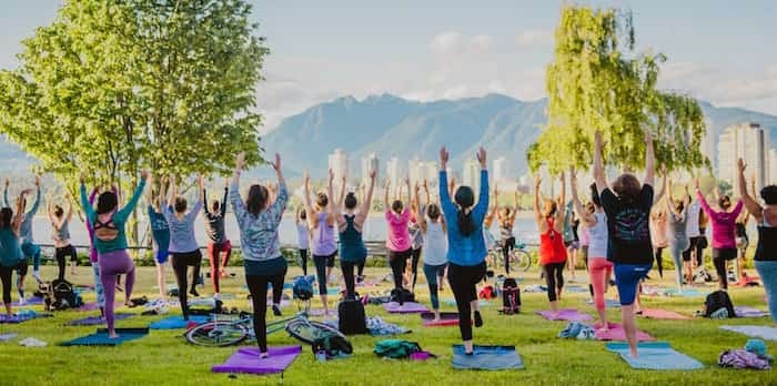 Outdoor yoga Vancouver