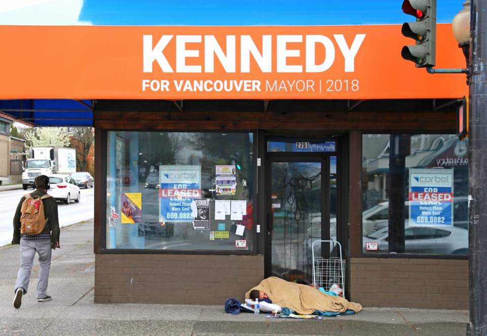 The optics are not good at Mayor Kennedy Stewart’s former campaign office. Photo Bob Kronbauer