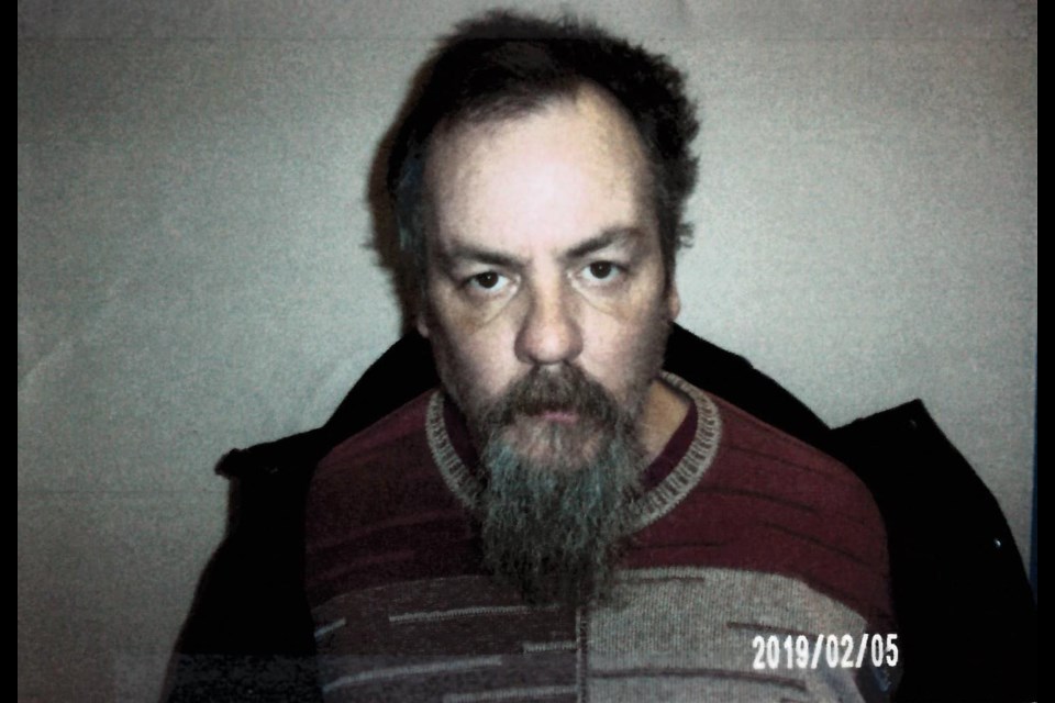 Coquitlam RCMP consider Christopher Thomas Joseph Askey, 50, at large after failing to return from a day pass to the Forensic Psychiatric Hospital at Colony Farm.