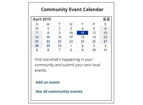 community calendar