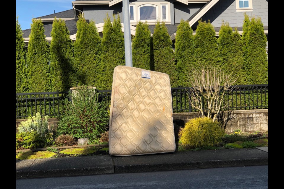 A filthy mattress on Duthie Avenue. CHRIS CAMPBELL PHOTO