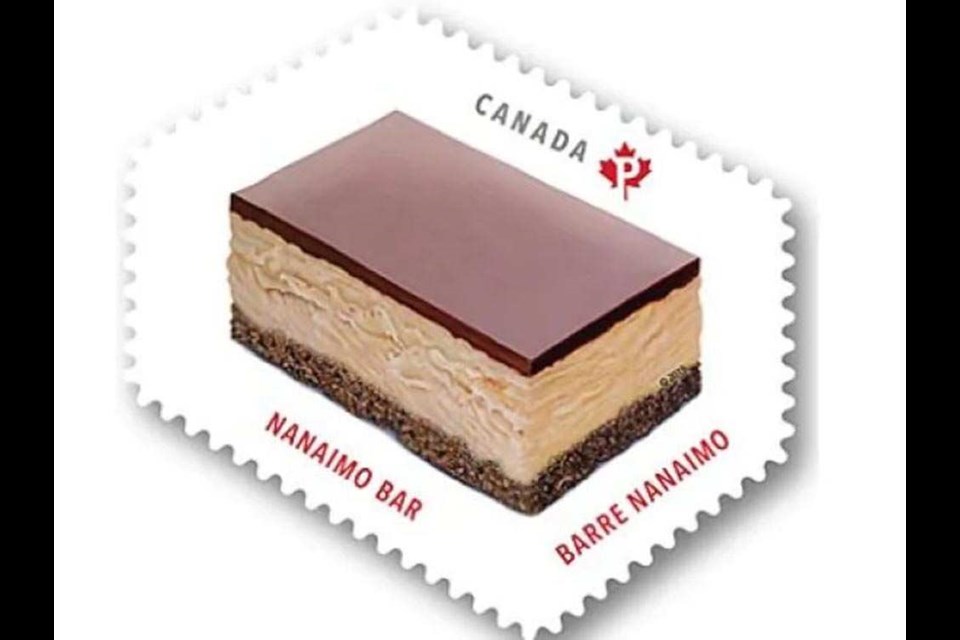 Canada Post's Nanaimo bar stamp.