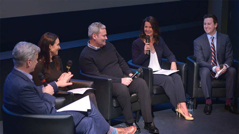 From left, Kirk LaPointe, editor-in-chief at Business in Vancouver; Cynthia Jagger, principal at Goo