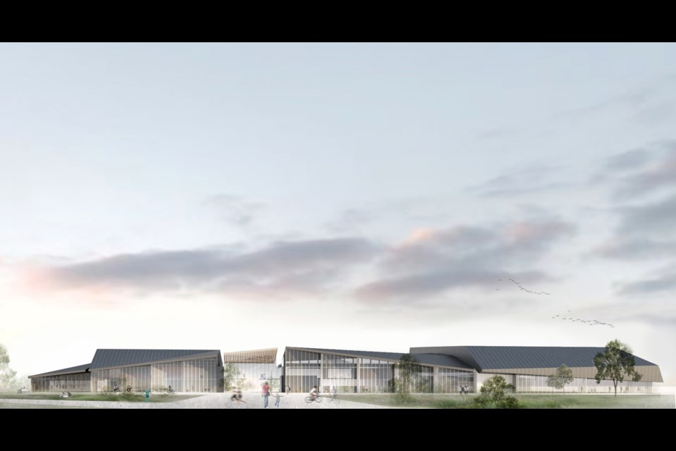 A conceptual rendering of the future New Westminster Aquatic and Community Centre.