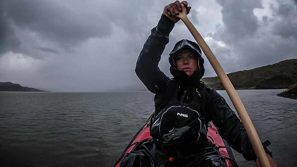 Jillian A Brown paddling