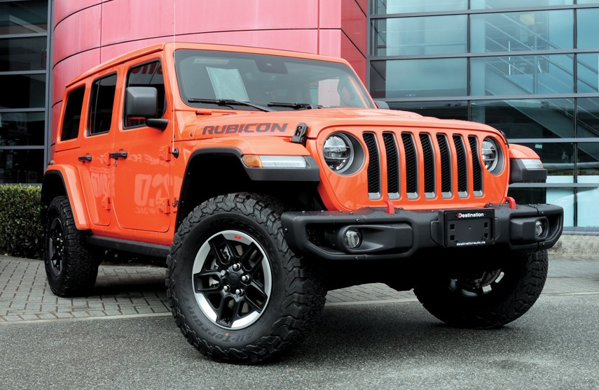 Many automakers have tried to build a rugged vehicle to compete with the Jeep Wrangler, but the iconic off-roader remains in a class by itself with the thrills it can offer with the top down and doors off. It is available at Destination Chrysler in the Northshore Auto Mall. photo Mike Wakefield, North Shore News