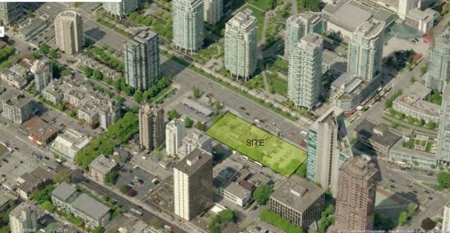 The development site sits between Alberni and Georgia streets.