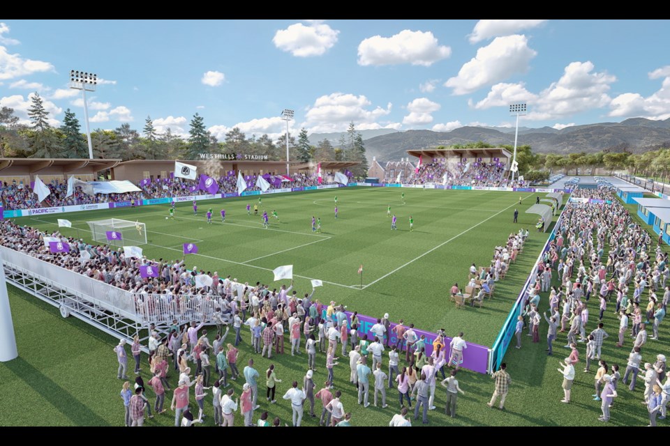 Once complete, the expanded Westhills Stadium will accommodate 6,000 spectators in a European-style soccer environment.