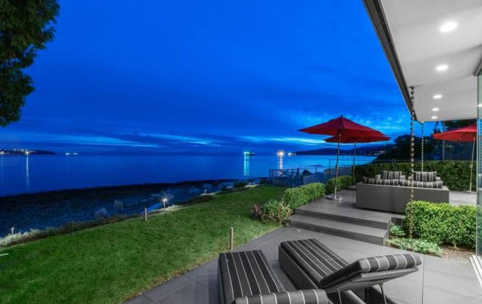 Calvano house West Vancouver terrace view beach