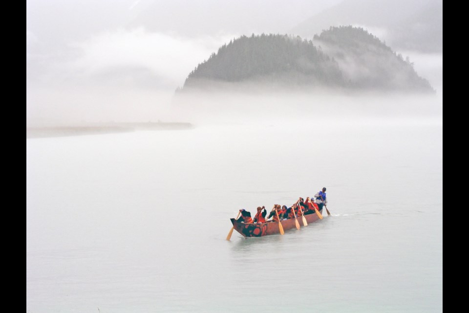 Haisla youth at the mouth of the Kitlope River, circa 1992.