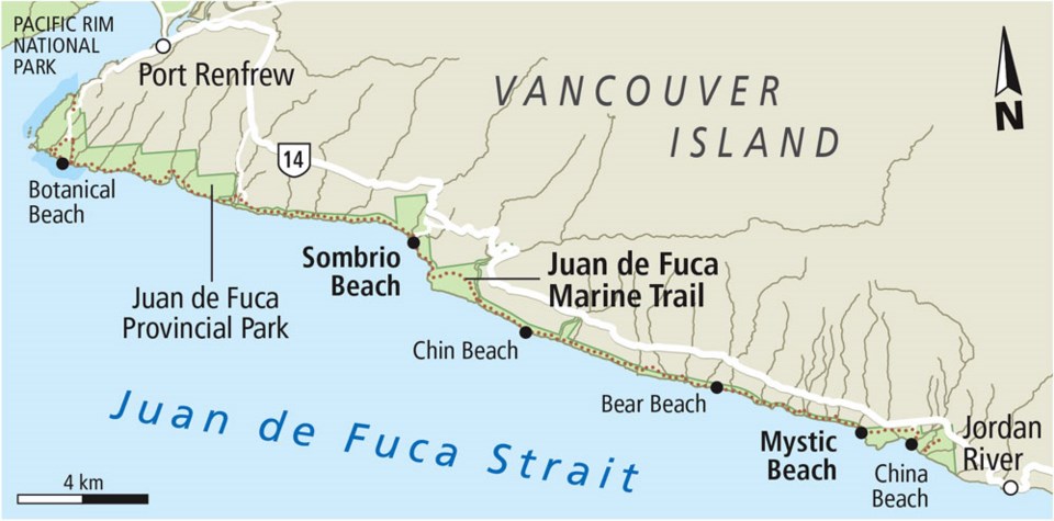 Map - Juan de Fuca Marine Trail