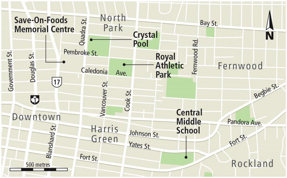 Map - Crystal Pool and Central Middle School