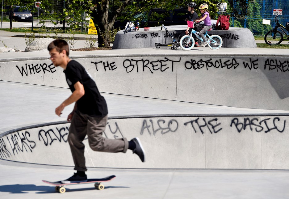 Graffiti at the New Westminster skate park.