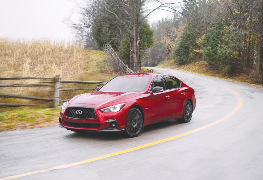 The Infiniti Q50 is a nice-looking car with strong lines and a handsome grille that avoids the gaudy and aggressive trend so many other automakers have followed. It is available at Infiniti North Vancouver in the Northshore Auto Mall. photo supplied
