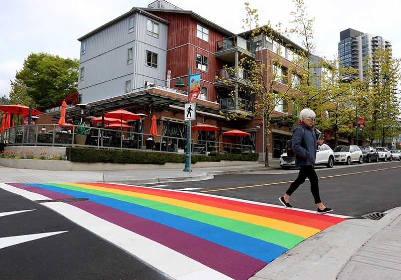 PoMo Rainbow crosswalk