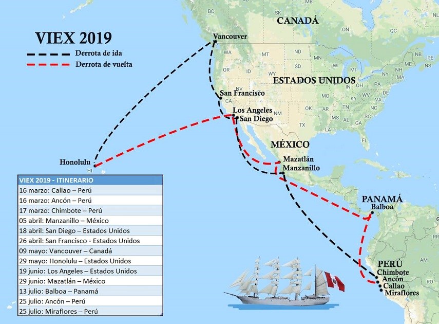 peruvian tall ship schedule