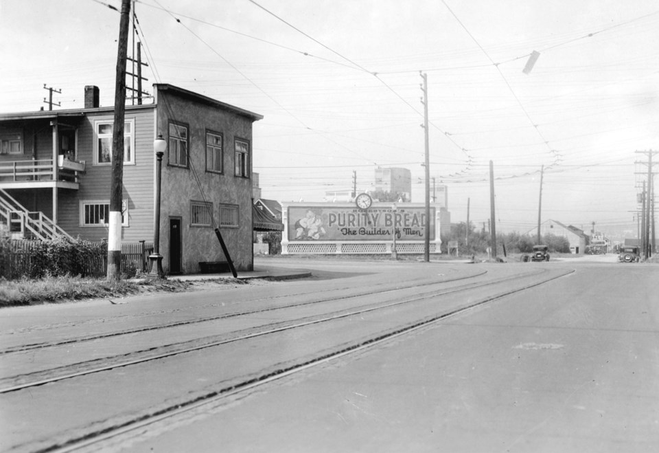 East Hastings and Clark in 1932. Photo City of Vancouver Archives CVA 20-56