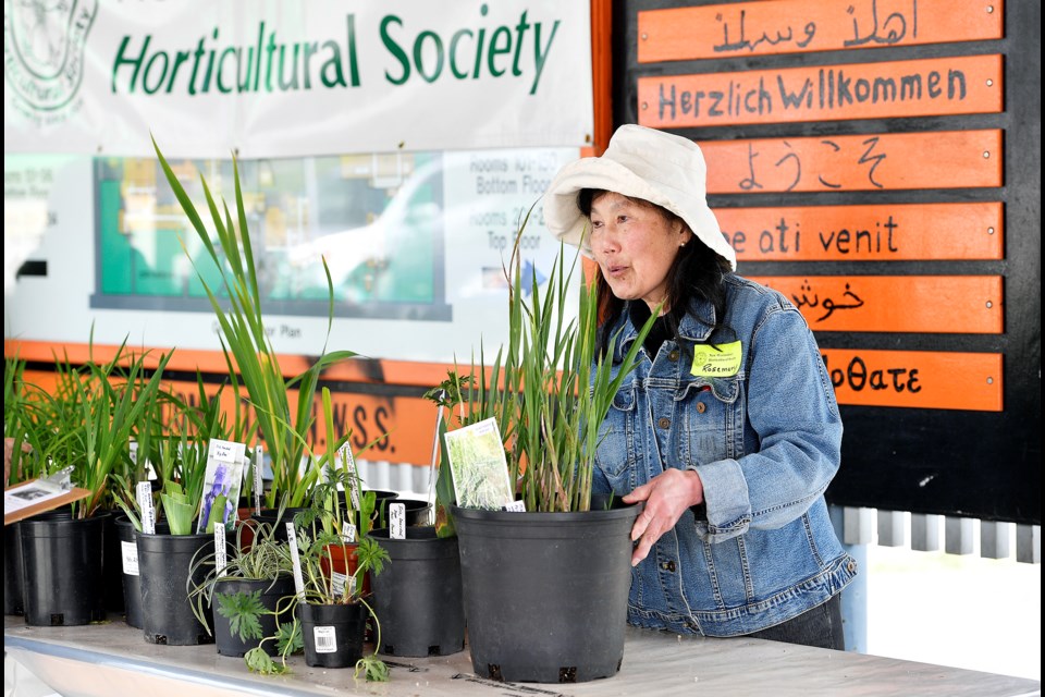 The New Westminster Horticultural Society sold out of plants at its annual plant sale, which moved to a new location at New Westminster Secondary School this year.