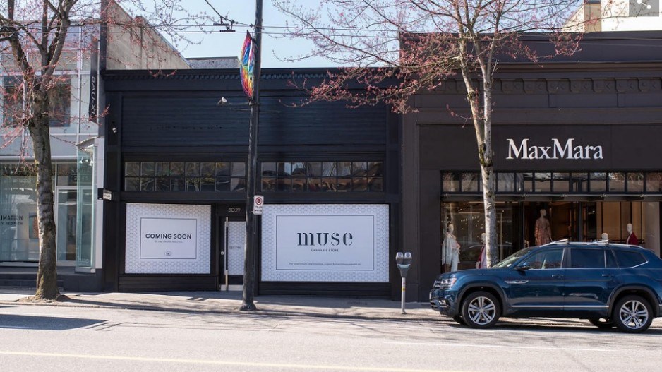 Boarding is up at 3039 Granville St., across the street from Meinhardt Fine Foods. Photo Alistair Bi